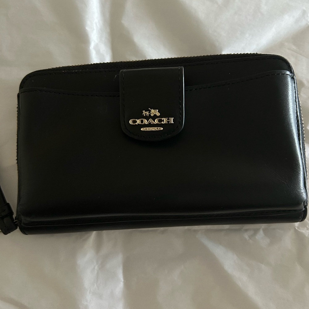 Coach Black Wristlet Wallet